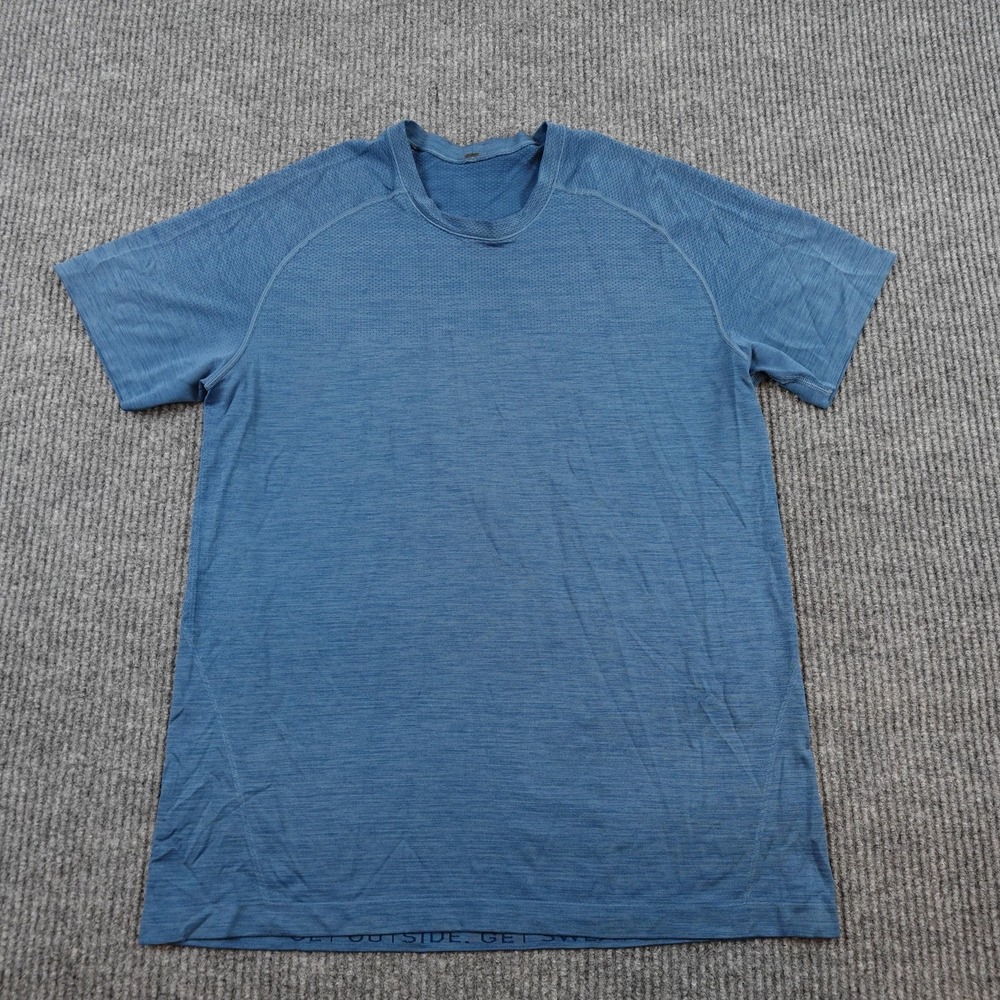 Lululemon Metal Vent Tech Shirt Mens Medium Blue Short Sleeve Athletic Tee